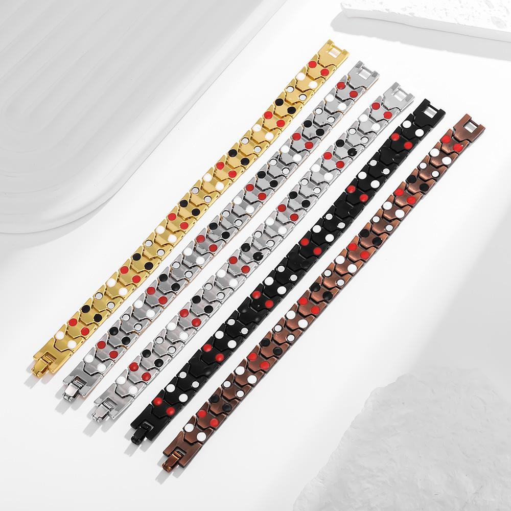 Sechseckiges Magnetarmband für Herren - Abnehmbar, Schmale Version, Für Paare geeignet