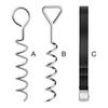 Spiral Ground Anchor High Durability Rust-proof Metal Tent Trampoline Ground Stake Spiral Anchor