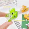 Multicoloured Adorable Face-Shaped Acrylic File Holders (4-Piece Set) - For Planners, Paper Clips, Office Decor