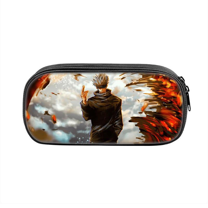 Jujutsu Kaisen Anime Character Print Student Single Layer Stationery Storage Bag For Students And Teenagers