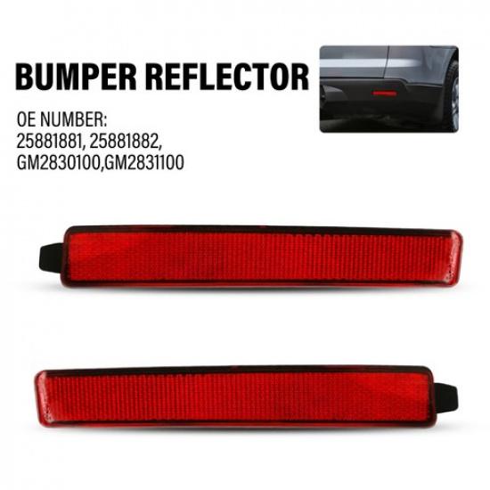 

Pair Bumper Red Reflector Left&Right Rear for Saturn 2007-2010 GM2831100 Outlook