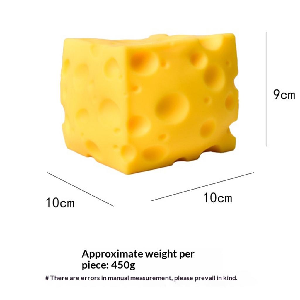 1/2Pcs Cheese Cube Stress Ball Reusable Cheese Shapeable Squeeze Ball Non-Bounce Stress Relief Squeezer Toy Gift for Friends