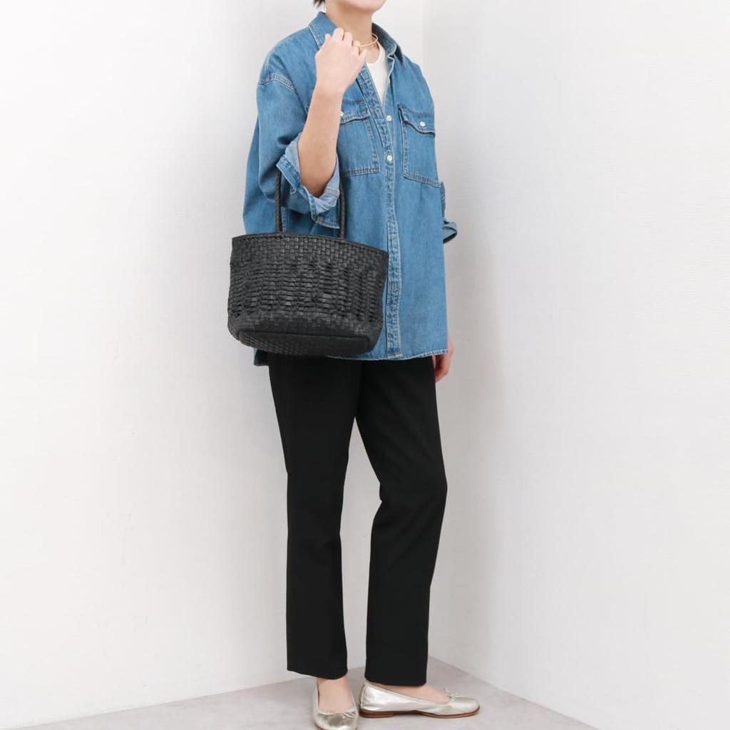 Cowhide Mesh Woven Tote Bag S [Perche]