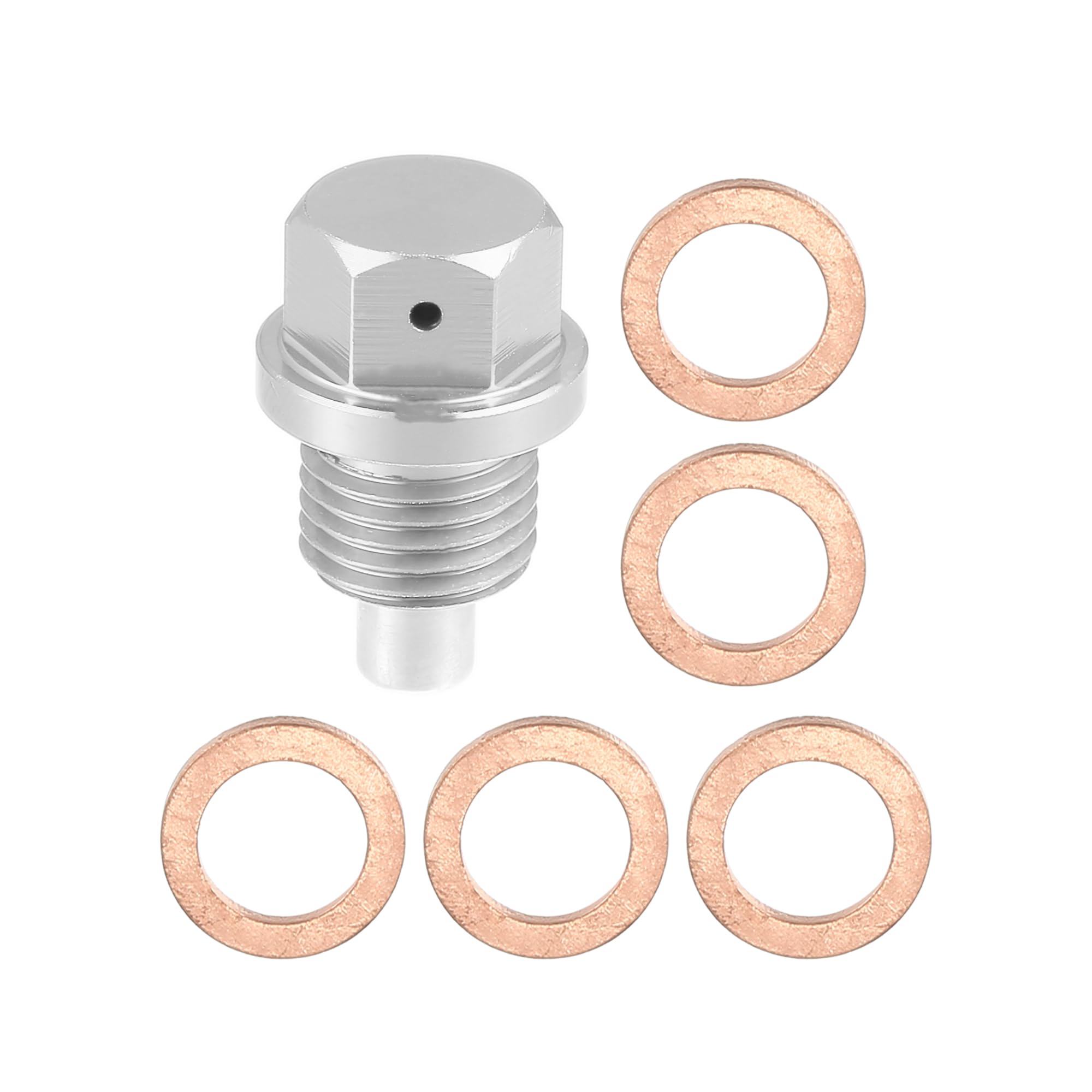 

X AUTOHAUX Drain Plug Magnet Aluminum Sump Drain Nut Drain Bolt with M14×1.5