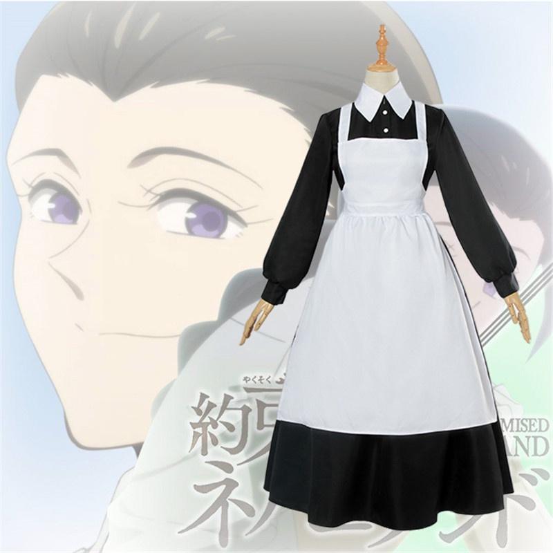 Robe de Maid Élégante Isabella The Promised Neverland Tenue Pour Événements Cosplay Époustouflants
