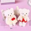 Blush Bear Doll Keychain: Cute Skirt Plush Heart Bag Charm Gift