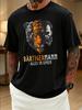 Casual Style Mes Tiger And Bear Face Design With Gerunisex Text All In One Summer Wear For Tattoo Unisex All TShirt