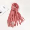 Solid Color Mohair Scarf New Scarf Vacuum Packaging Autumn and Winter Scarf Women