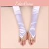 Summer Satin Fingerless Gloves With Sunblocking Function For Dress Up And Events