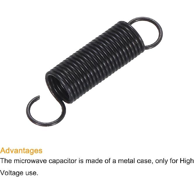 MECCANIXITY Microwave Oven Door Spring Universal Latch Spring Aluminum 7x25MM Compatible for Oven Stove Range Black 4PCS