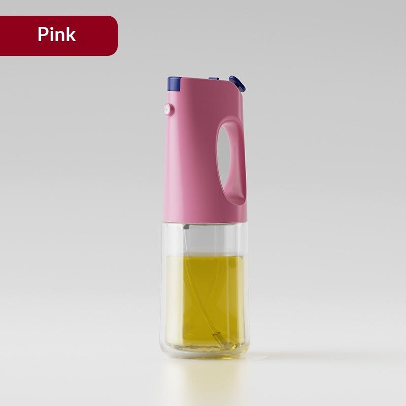 2-1 400ML Glass Oil Sprayer Dispenser Anti Leak Fine Mist Kitchen Edible Oil Spray Bottle For Kitchen Cooking Air Fryer Baking