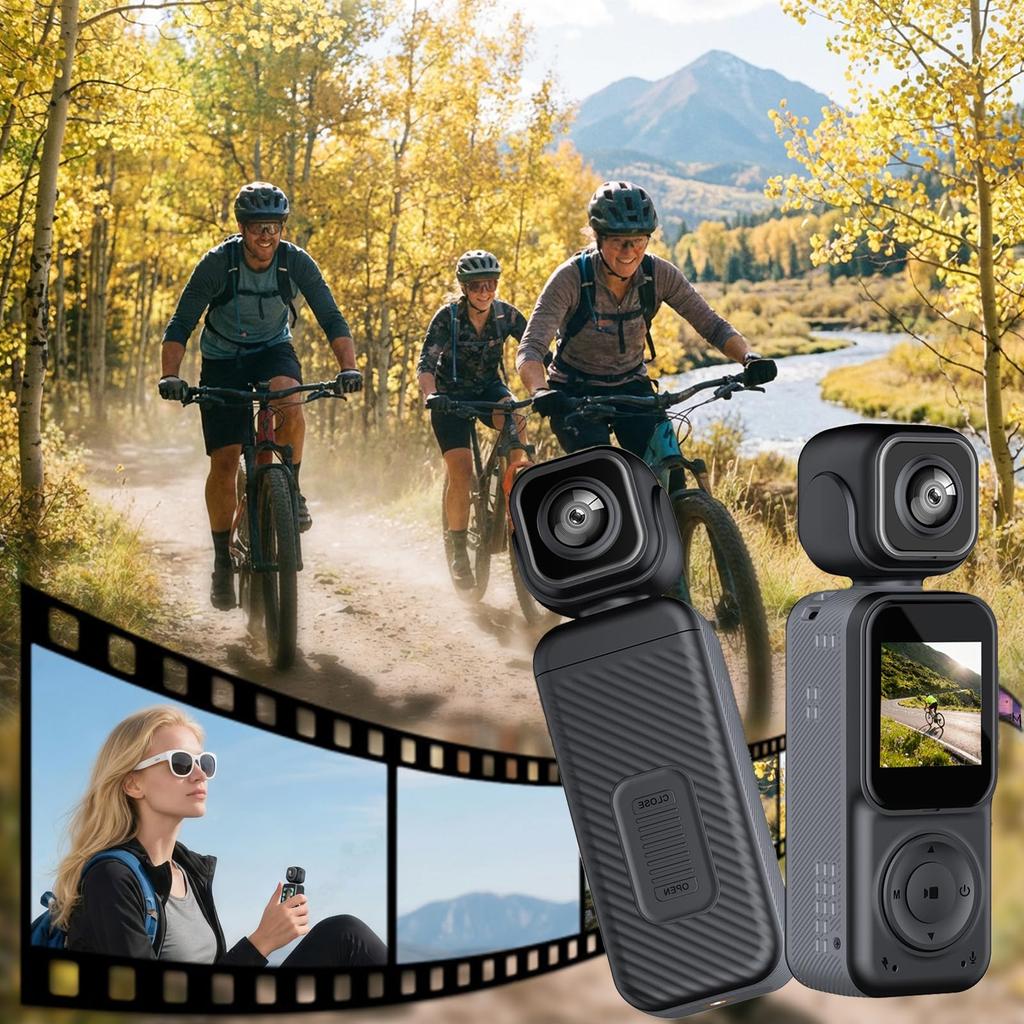 4K Action Vlog Compact Dual Front Pocket Rear True Image Compact Camera 135 Minutes of Continuous Ideal for and Easy Japanese Instruction Manual
