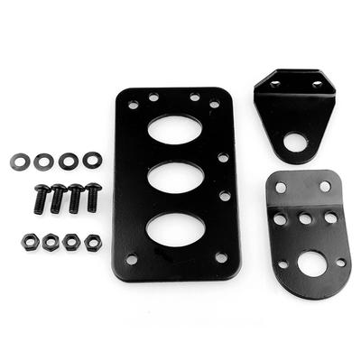 Supporto in metallo per montaggio laterale sulla targa della luce posteriore del freno della motocicletta, nero