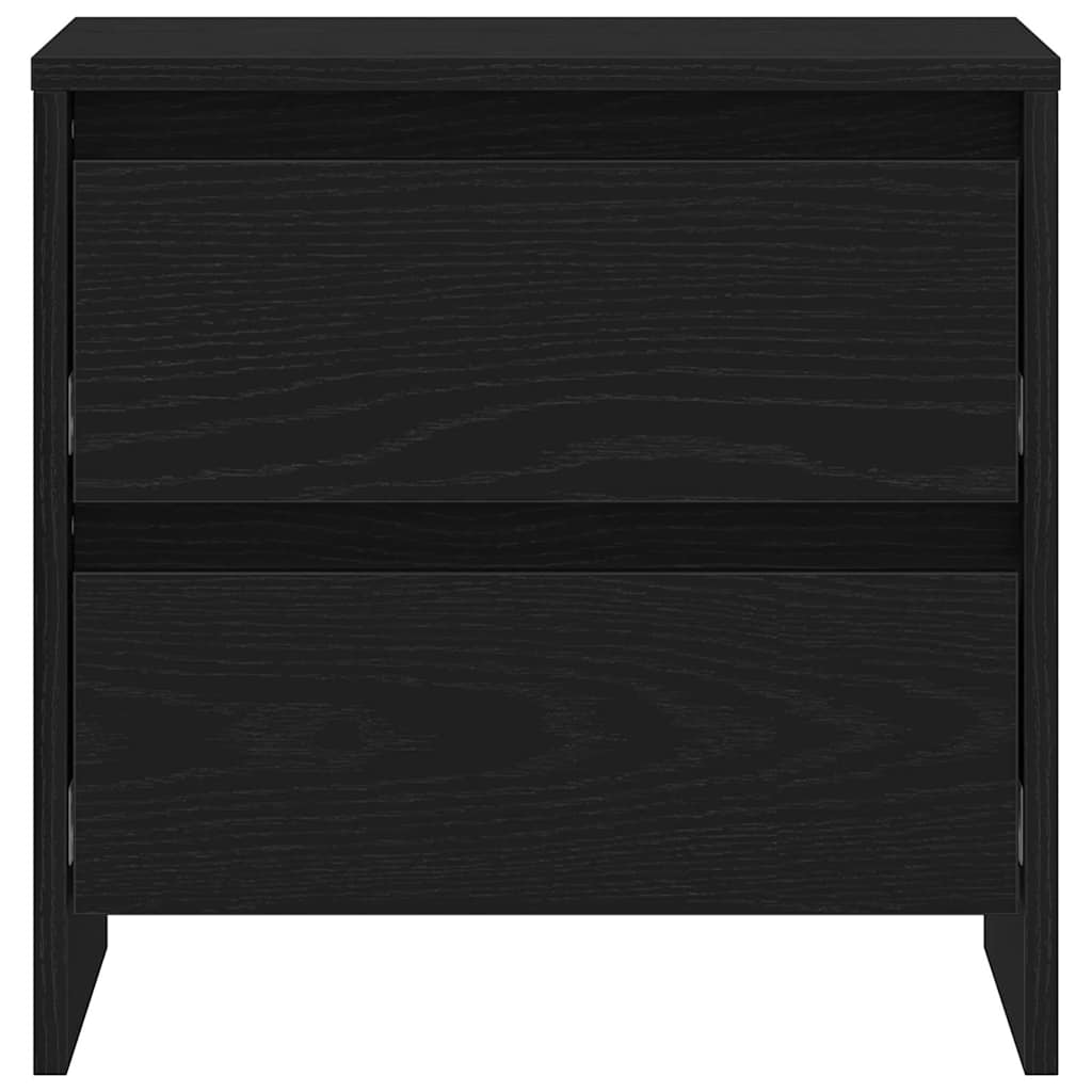 Nightstand Black Oak Look 45 x 34 x 44.5 cm Engineered Wood