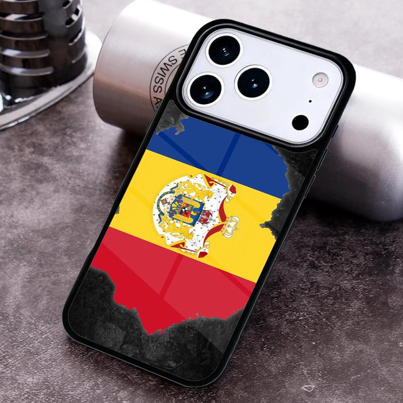Romania Flag Phone Case for iPhone 17 16 15 Pro Max Air 14 13 12 11 Plus Shockproof Capa Cover