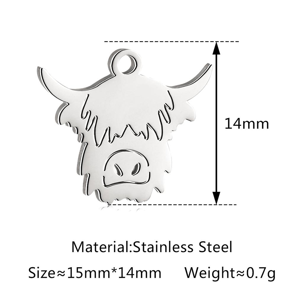 5Pcs Horse/Hat/Horseshoe/Cactus/Boot Charms Stainless Steel Western Cowboy Pendants DIY Bracelet Necklace Crafts Jewelry Making