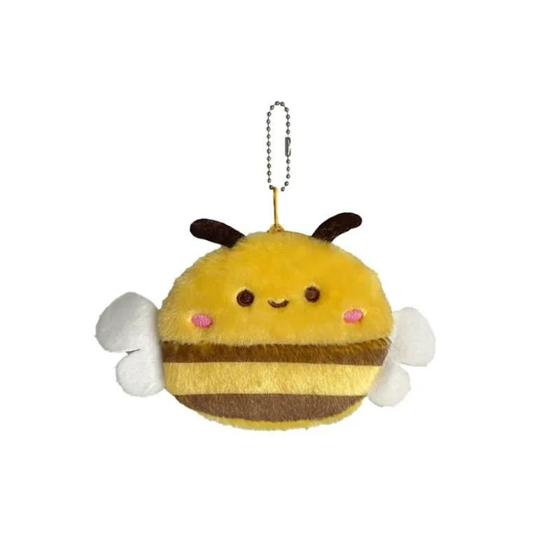 Cute Bee Plush Coin Purse for Kids Cartoon Animal Doll Money Bag Pendant Fashion Small Storage Bag for Office