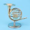 Miniatur Waldhorn Zartes Goldenes Mini-Instrument Ornament Dekoration für Musikliebhaber