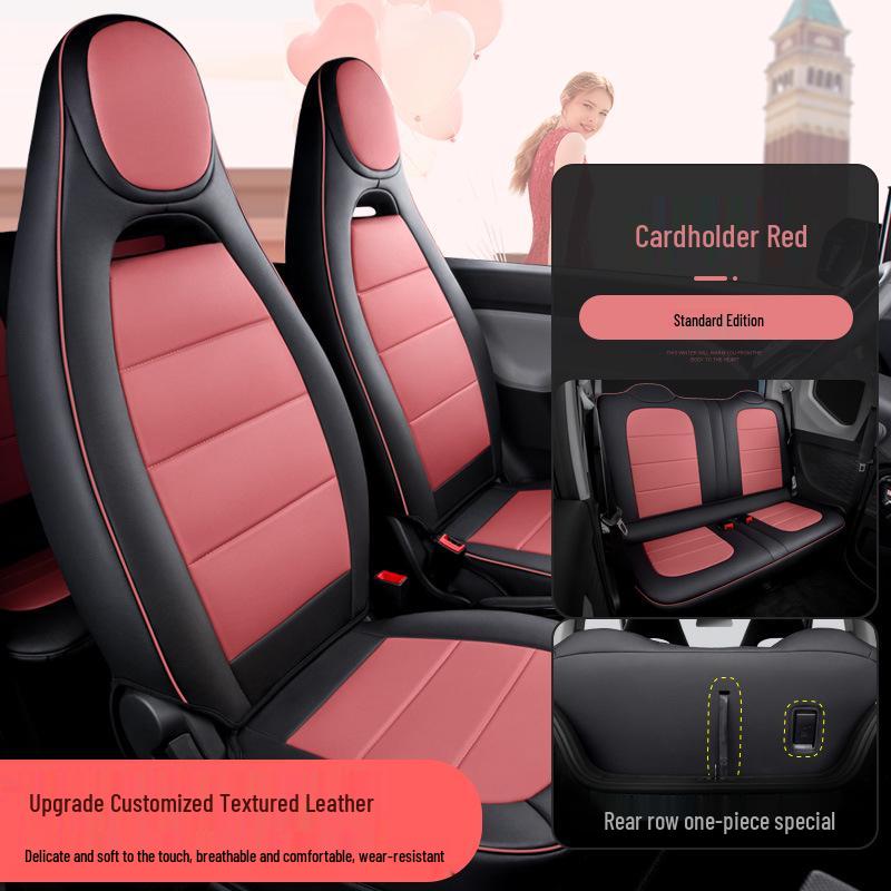 Hongguang Mini Originale Auto Textur Vier Jahreszeiten Vollumfassend 5-Sitzer Leder Sitzbezug