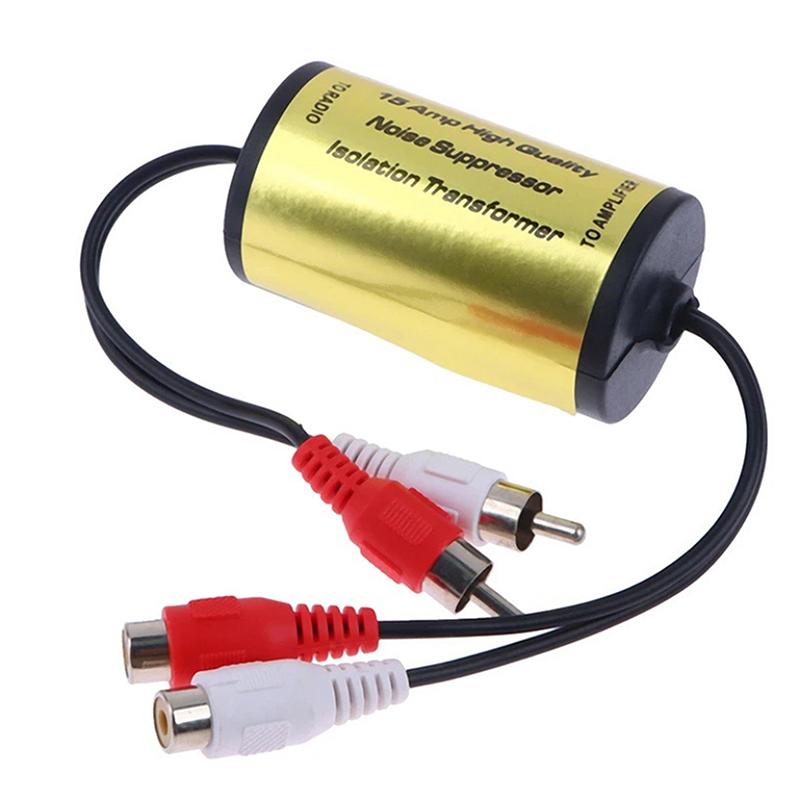 Rca Audio Noise Filter Suppressor Ground Loop Lsolator For Car And Home Stereo 2×Rca Male, 2×Rca Female