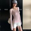 Spring/Autumn Stylish Slim Fit Cotton Long-Sleeve Spicy Girl Two-Piece T-shirt