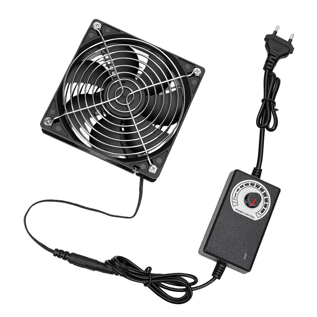 Cooling Fan 120x120x25mm 2700RPM 81.02CFM 0.25A Adjustable Speed Quiet Industrial Cooling Fan for Computer Cabinet Pet