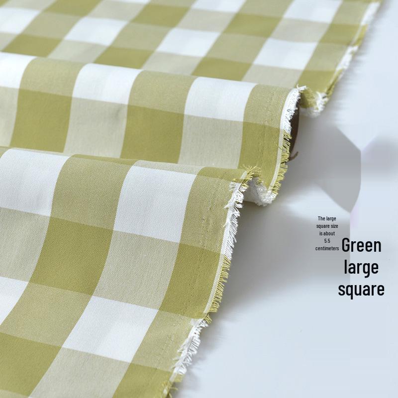 Thickened Polyester-Cotton Plaid Striped Sofa and Curtain Fabric