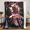 Jojos Bizarre Adventure Throw Blanket All Seasons Soft Comfortable Couch Office Nap Blanket Festive Gift Travel Blanket