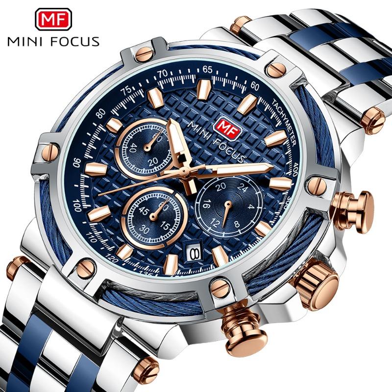 Watch, Casual Men's Watch Waterproof Quartz Watch Luminous Steel Belt Men's Watch