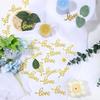 Sumind 100 Pieces Gold Wedding Table Confetti Love Glitter Confetti Engagement Party Table Paper Scatter Bridal Shower Decorations for Anniversary