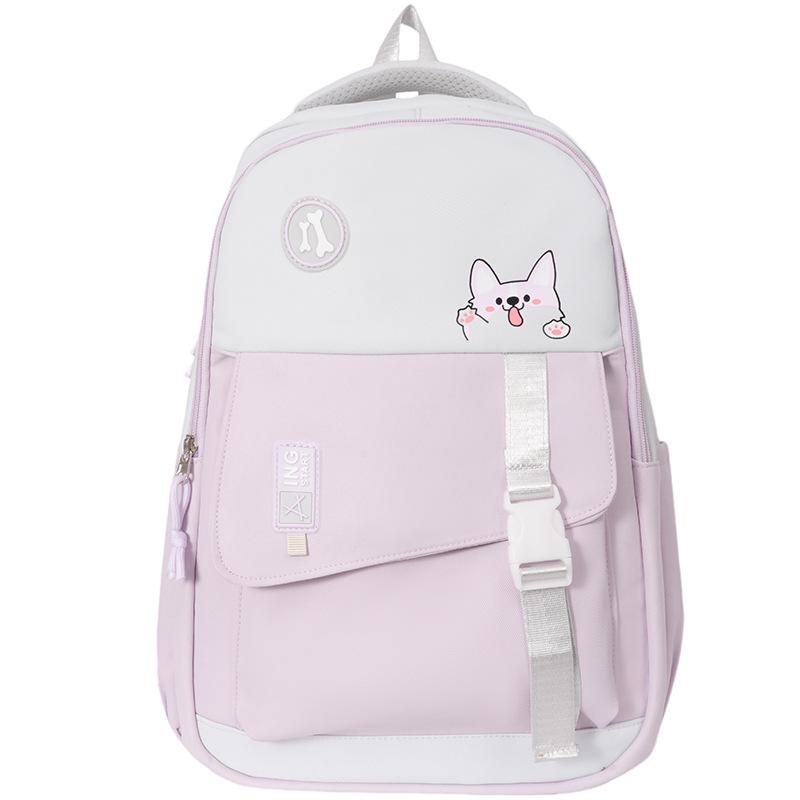 School bag new women's school bag junior high school college student burden reduction school bag ins simple high value backpack