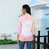 Women's Mock Neck  3/4 Sleeve Printed Top