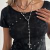 Collarbone Chain Edgy Star Pendant Necklace Y-Shaped Necklace Alloy Necklace With Pendant For Fashion Show Evening Wear Special