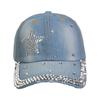 Rhinestones Baseball Hat Fashion Denims Hat Retros Street Hat Sunshades Hat for Women and Men