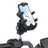 Motorcycle Phone Holder with Vibration Dampener & Secure Lock, Anti-Theft Motorcycle Phone Mount Handlebar Phone Holder