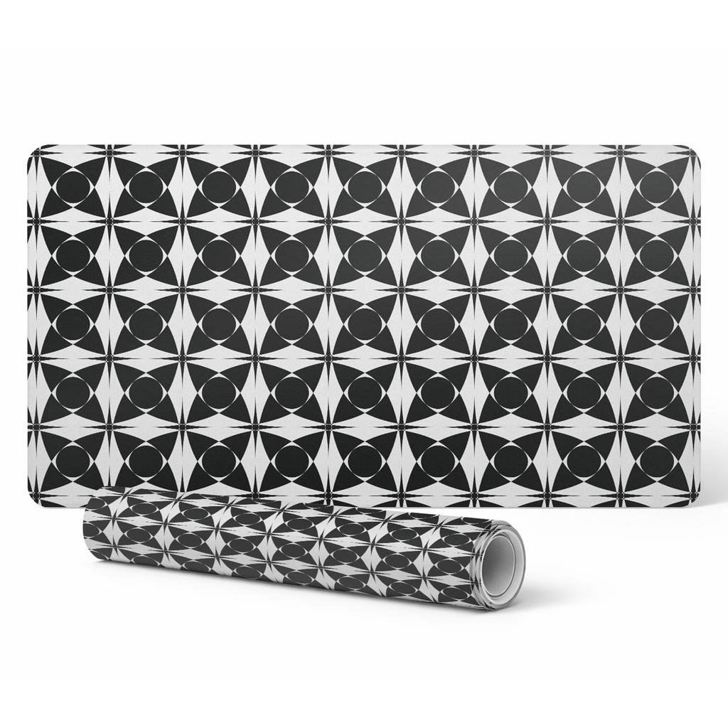 Mata Dekoracyjna Pod Laptopa Na Biurko Geometryczny Wzór Retro 100X50 Cm