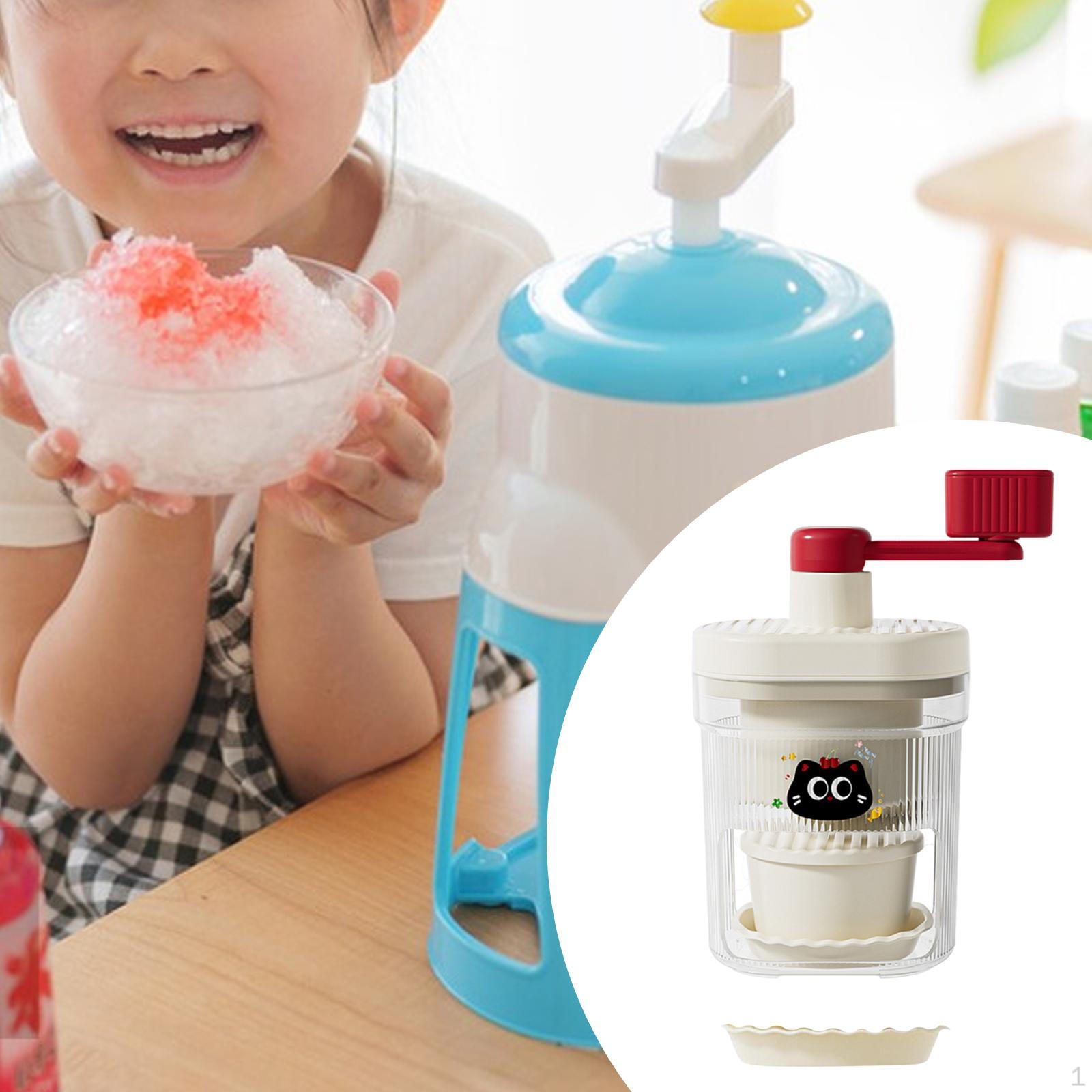 

Hand Crank Ice Crusher for Making Slushies at Home Or Parties White and Yellow