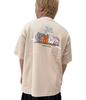 [Primal Blue] MUZIKTIGER Sauna Oversized T-Shirt, Unisex (JP, Alphabet, XL, 2XL, Big, R, Sand)