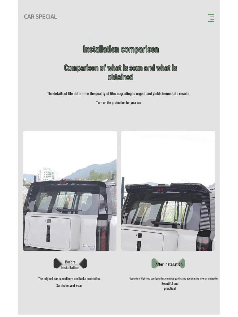 Chery iCAR03 Modifications: Rear Wing, Spoiler, Top Wing, Front Lip, Side Skirts, Front Splitter & Small Body Kit