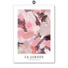 Abstract Woman Wall Art Canvas Painting Pink Red Line Body Flower Vase Living Room Decor Posters And Prints Home Wall Pictures