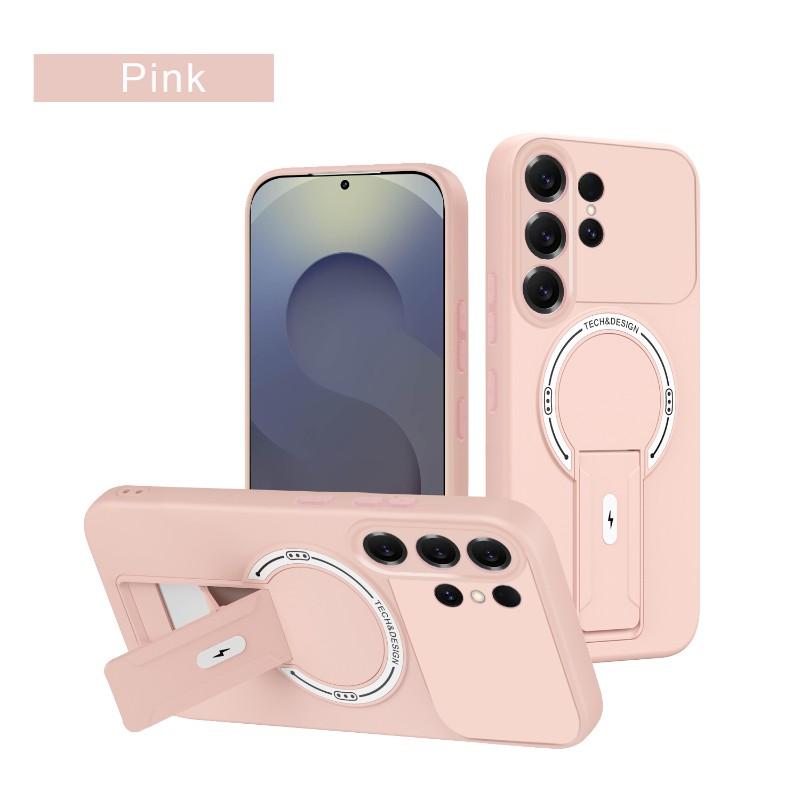 For Magsafe Magnetic Wireless Charging Bracket Phone Case For Samsung A56 A55 A54 A52 S26 Ultra S24 S23 S22 S25 Ultra Plus FE