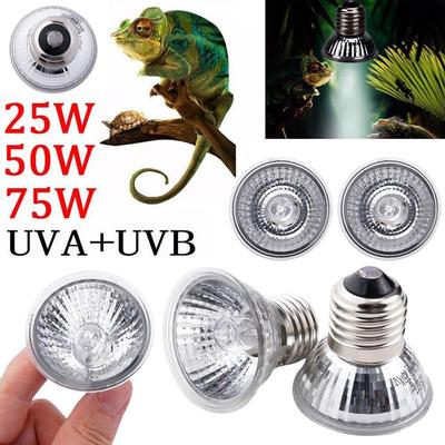 25/50/75W UVA+UVB Reptile Lamp Bulb Turtle Basking UV Light Bulbs Heating Light Full Spectrum Sunlamp for Amphibians Pets Snake