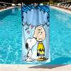 Snoopy Print Beach Towel Design, Soft, Lightweight. for Home Bathroom, Spa, Pool, Yoga, Surfing, Camping, Gift for Family, Friend