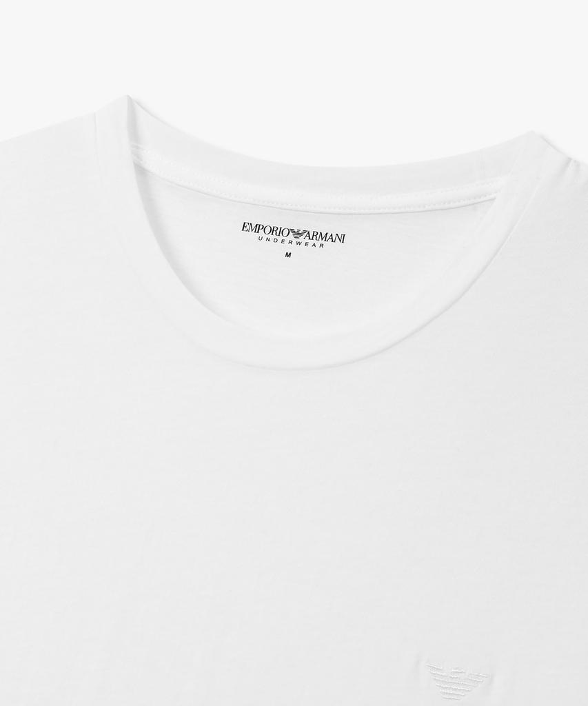 EMPORIO ARMANI UNDERWEAR Men'S Short Sleeve Crew Neck Lounge T-Shirt_White_0816134035