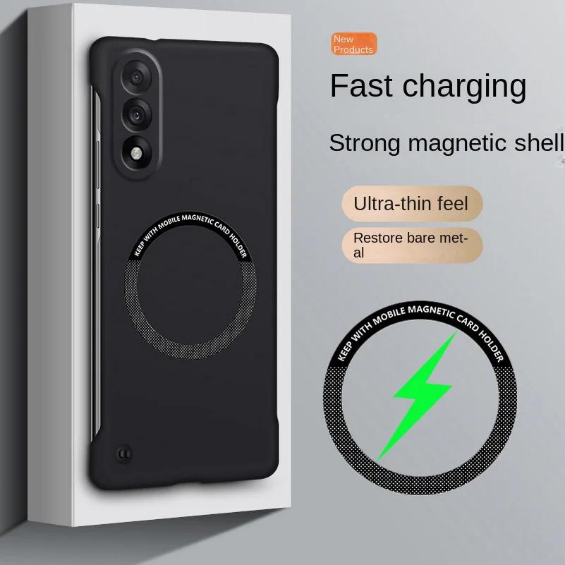 For Oneplus Nord 1+nord Case for Magnetic Frameless Hard PC Phone Case for One Plus Nord CE Shockproof Matte Cover