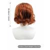 reddish brown medium short curly hair synthetic wig | retro movie theme party character cos wig set | short curly wave wig
