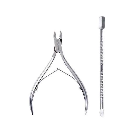 Nail Care Tool Cuticle Care Cuticle Nipper Metal Pusher Set Petitor Cuticle Nipper Set Nipper Pusher 2 Piece Set