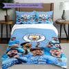 3pcs Duvet Cover Set (1*Duvet Cover + 2*Pillowcase, Without Core),Football team City FC Print Bedding Set, Bedroom Decor, All‑Season, Birthday Gift