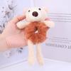 Women Faux Fur Ball Scrunchies Cute Cartoon 3D Bear Hairband Elastic Hair Rope Bands Ties Ponytail Holder Girls Hair Accessories