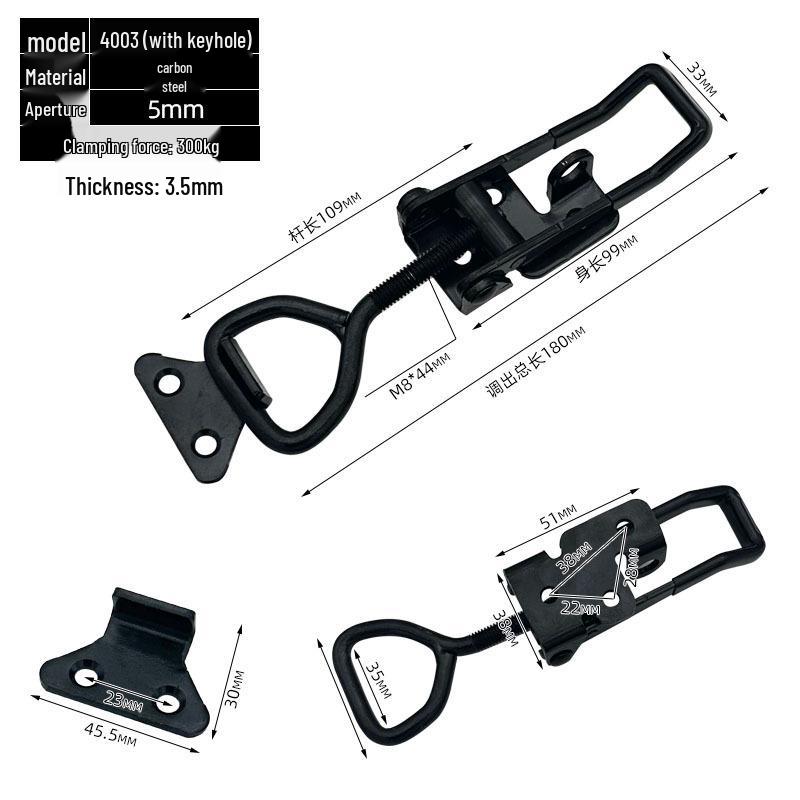 Adjustable 304 Stainless Steel Door Bolt Latch Toggle Fixture